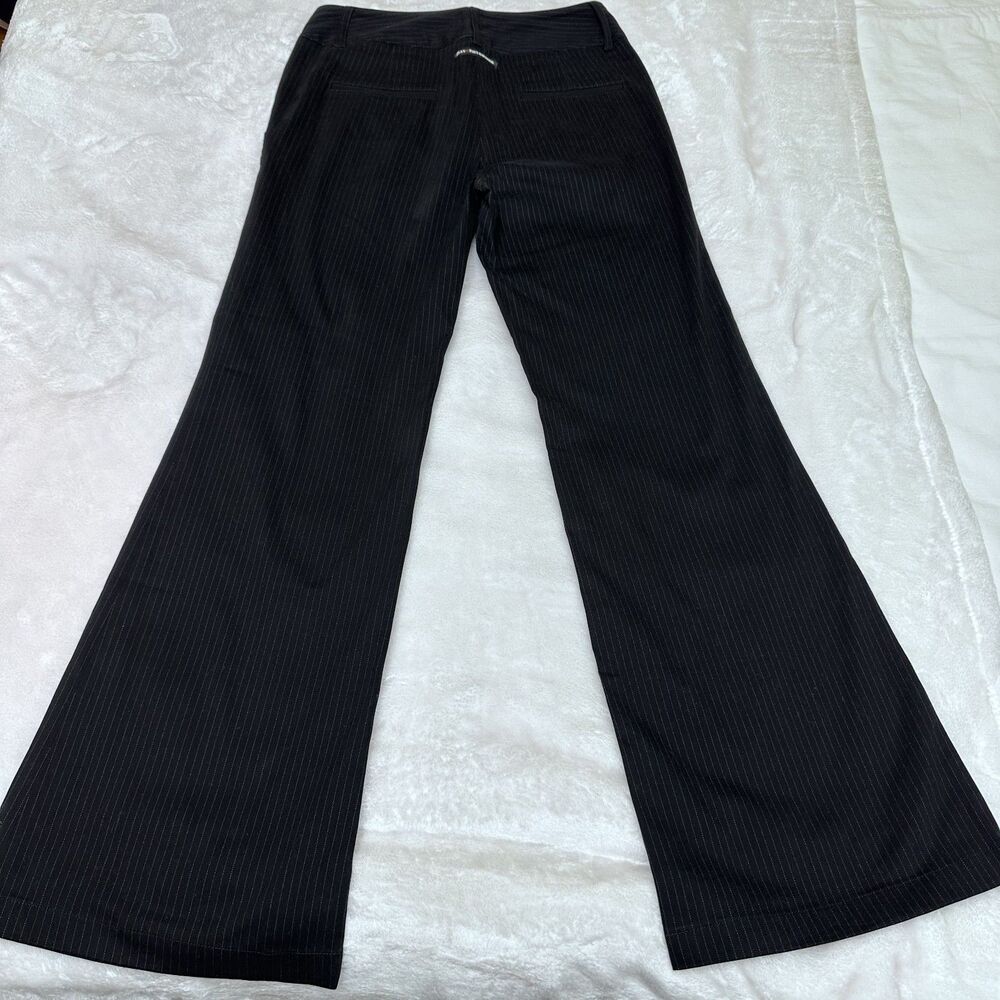 Jean's Paul Gaultier Women's Y2K Black Pinstripe Wide-Leg Cotton Pants Sz 29 New - Picture 2 of 16